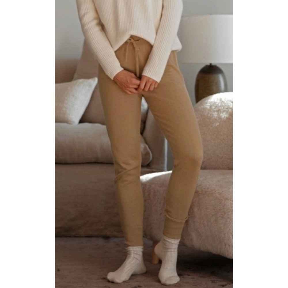 Jenni‎ Kayne Lounge Jogger Camel Cotton Cashmere Slim Fit Pants Medium